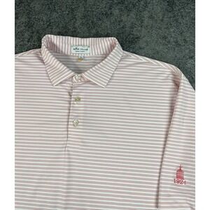 Peter Millar Summer Comfort Performance Polo Shirt Mens XL Pink Golf Stretch